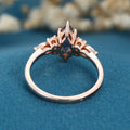 Lozenge cut Lab Alexandrite Solid Gold Engagement Ring