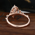 Nature Inspired Marquise cut Moissanite Leaf Gold Engagement Ring