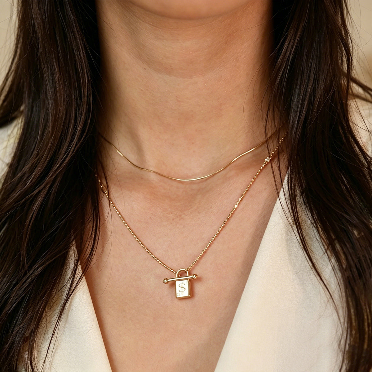 Open Her Heart-Lock Design Pendant Necklace