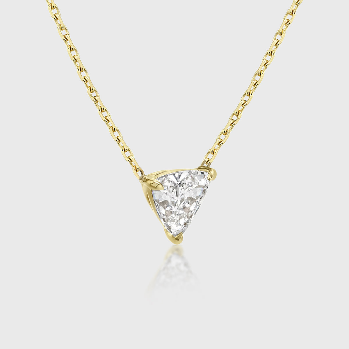 1.0 Carat Triangular Cut Lab grown diamond Pendant Necklace
