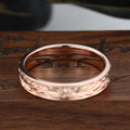 Nature Inspired Men's Diamonds Engagement Band | Solid gold Men Ring