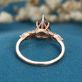 Kite cut Lab Alexandrite Solid Gold Engagement Ring