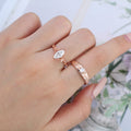 Nature Inspired Moissanite Couple Rings | D Color VVS1 | Rose Gold Leaf Wedding Bridal Set (Copy)