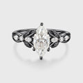 Marquise cut Moissanite Engagement Ring