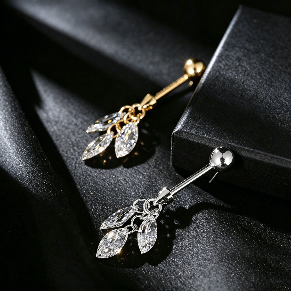 Triple Marquise Lab grown Diamonds Earrings Set