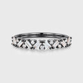 Half Eternity Baguette cut Moissanite | Diamonds Stacking Wedding Band
