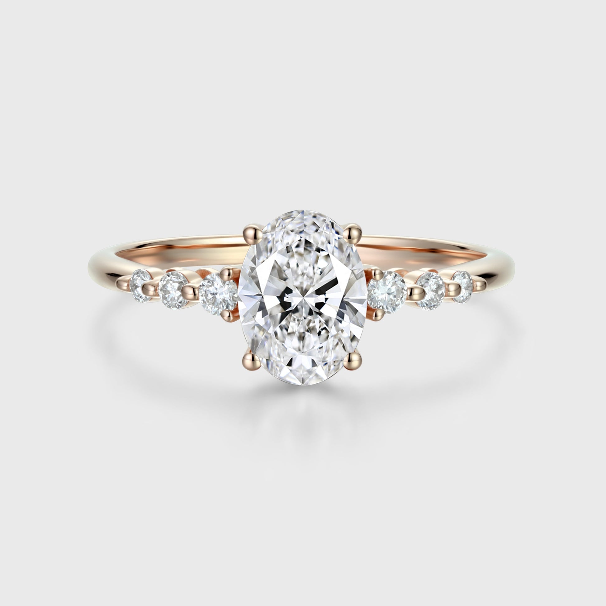 1.5Carat Oval Shaped Lab grown Diamond Engagement Ring