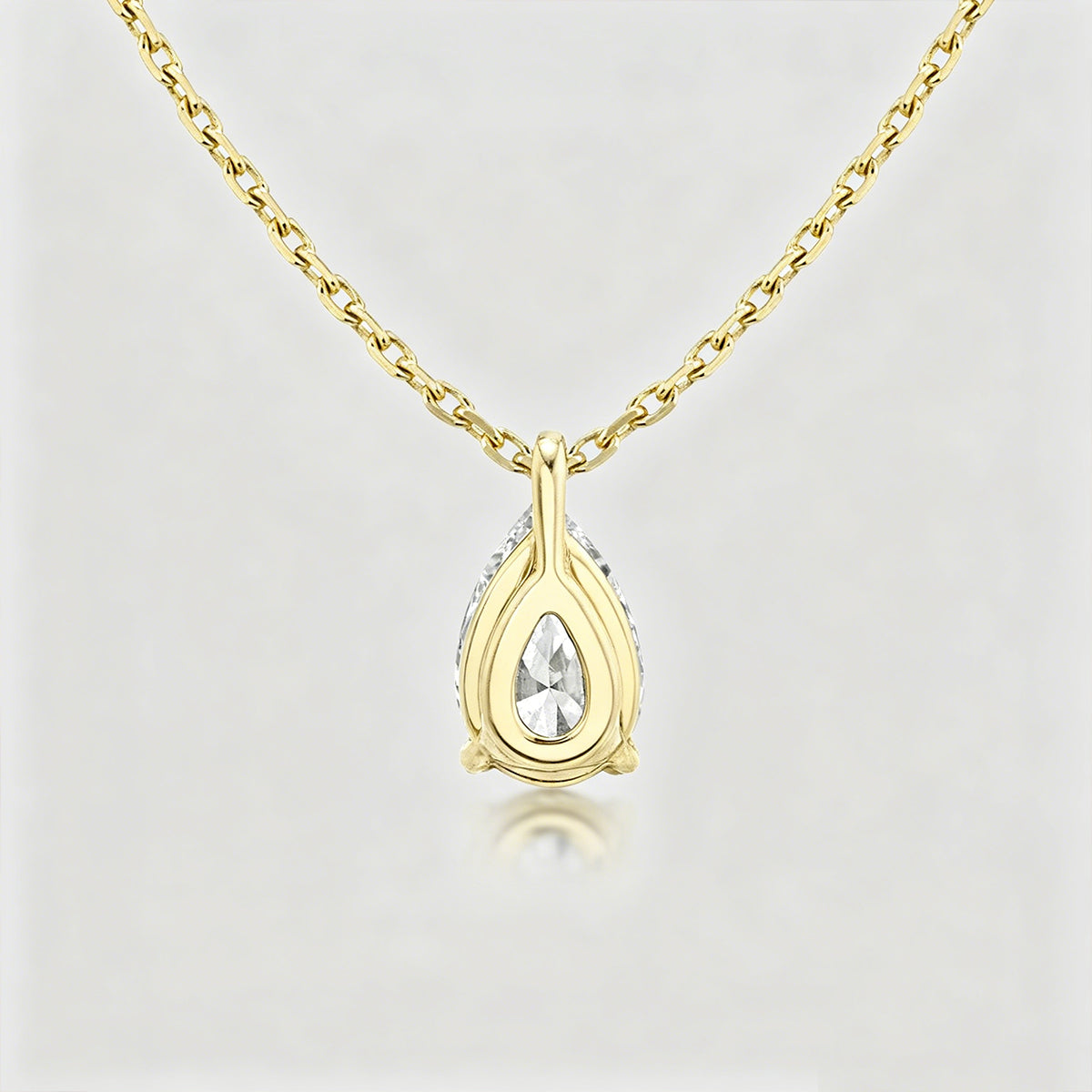 1.0Carat Pear Cut Lab grown diamond Pendant Necklace