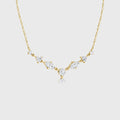 Seven graduated Lab grown Diamonds Pendant Necklace