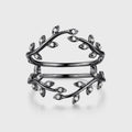 Nature Inspired moissanite | Diamonds Leaf branch stacking Gold wedding ring