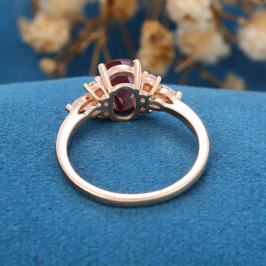 Oval cut Alexandrite | Diamond Engagement ring 