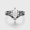 Marquise cut Moissanite Side Stone Wedding Bridal Set