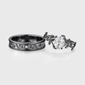 Nature Inspired Oval cut Moissanite Leaf Gold Engagement Ring