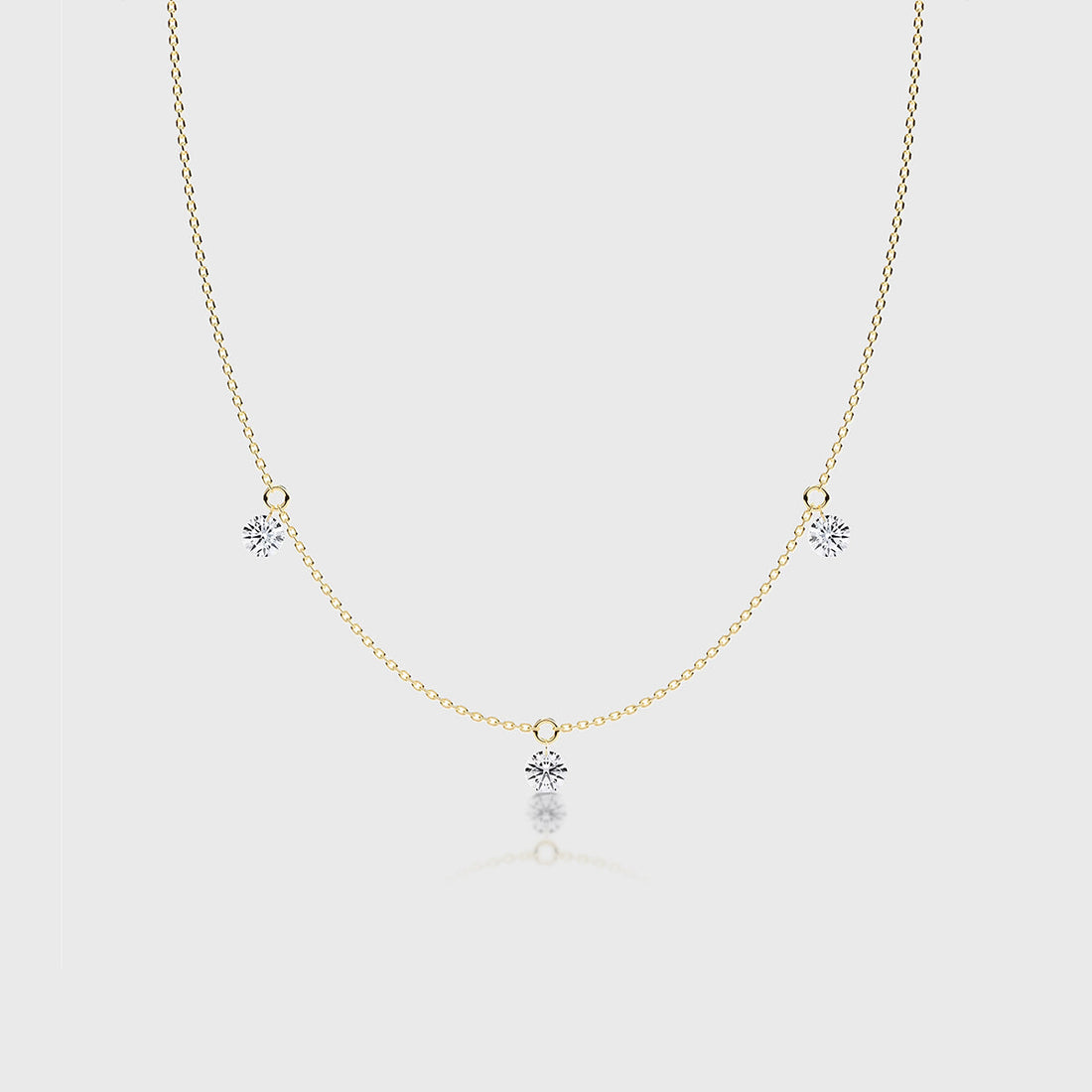 Round Lab grown Diamonds Pendant Necklace