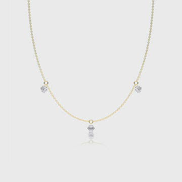 Round Lab grown Diamonds Pendant Necklace