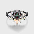 Pear Cut Lab Alexandrite Ring set