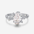 Natural Inspired Coffin Cut Moissanite Engagement Ring