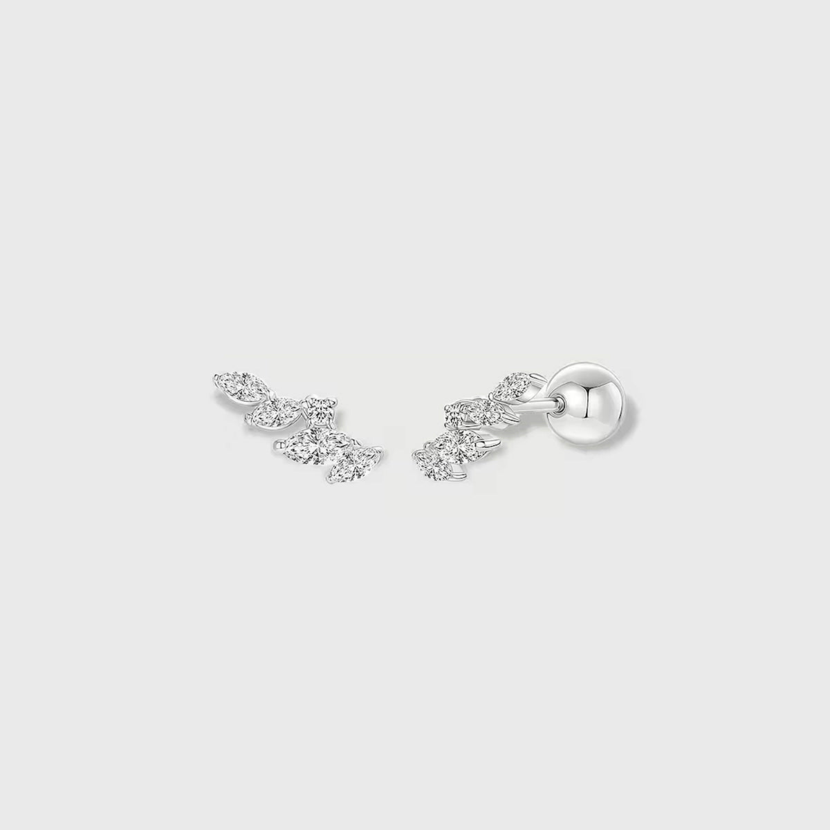 Multi Shape Lab grown Diamonds Drop Earring