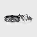 Nature Inspired Moissanite Couple Rings | D Color VVS1 | Rose Gold Leaf Wedding Bridal Set