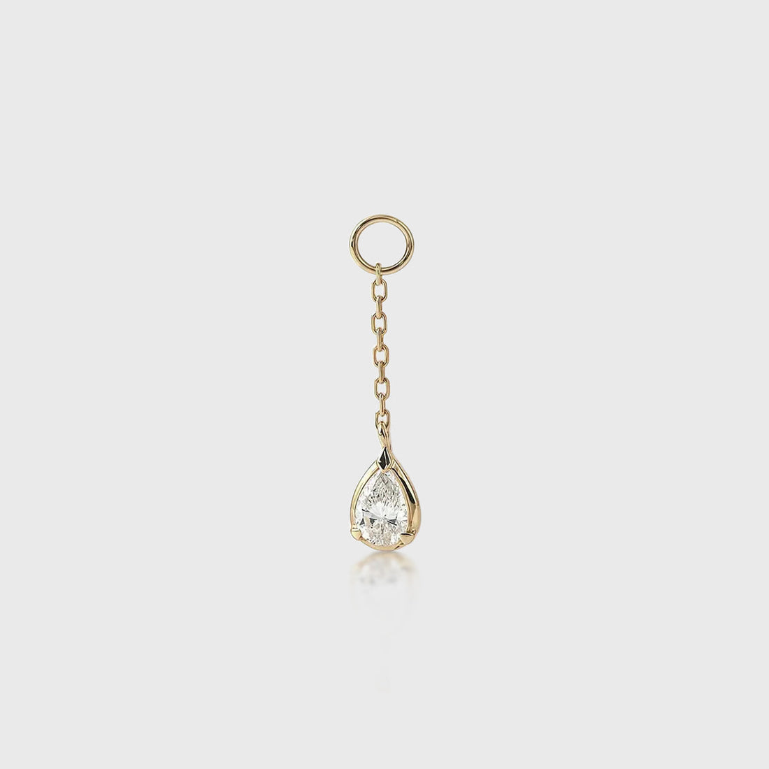 Pear Lab grown Diamonds Hoop Earrings Set