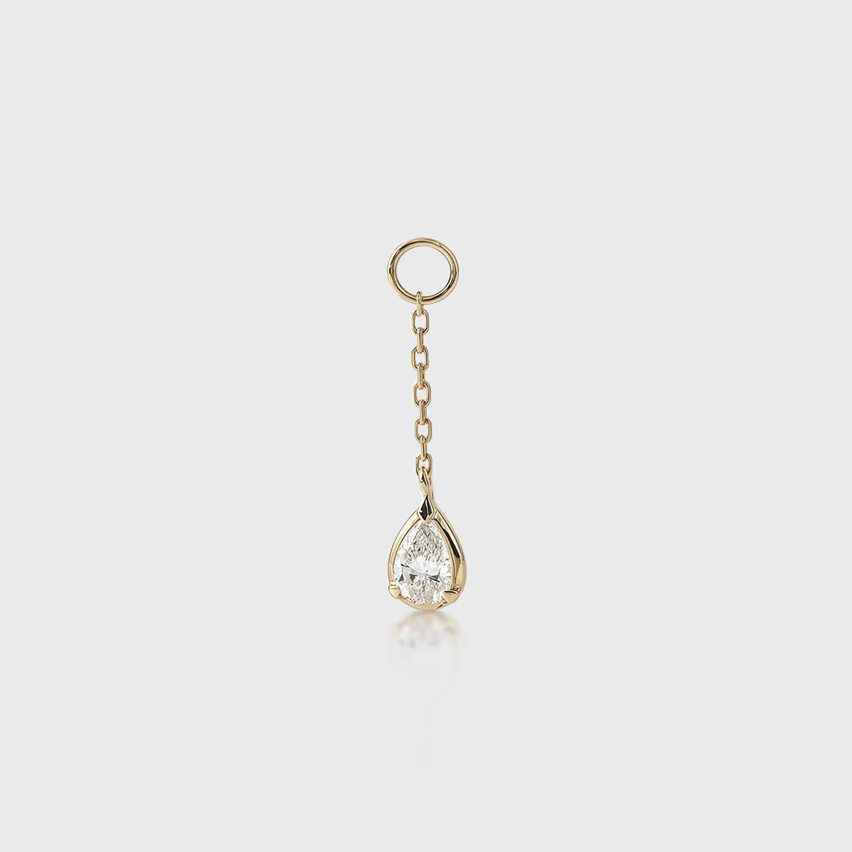 Pear Lab grown Diamonds Hoop Earrings Set