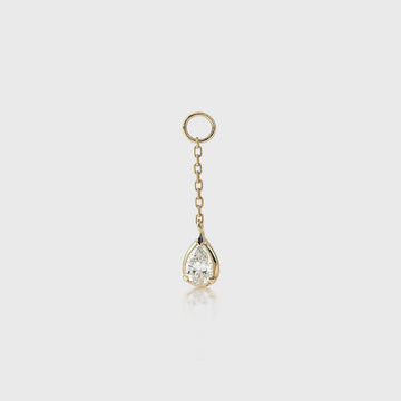 Pear Lab grown Diamonds Hoop Earrings Set