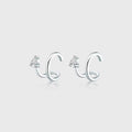 Pear Lab grown Diamonds Hoop Earrings Set
