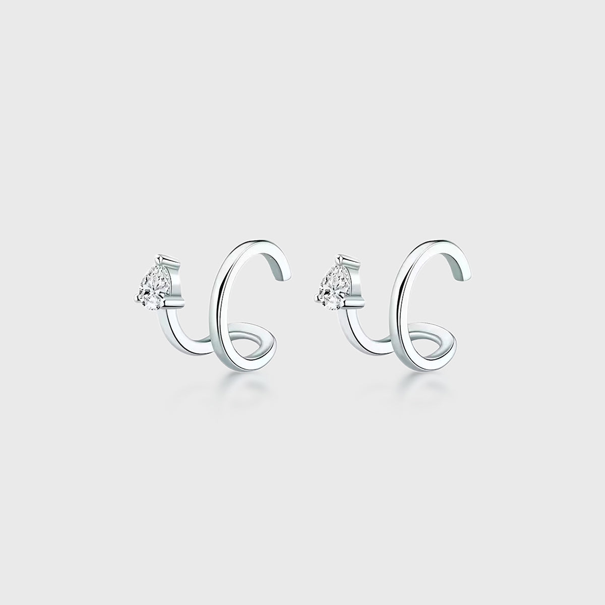 Pear Lab grown Diamonds Hoop Earrings Set