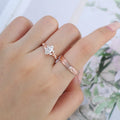 Nature Inspired Moissanite Couple Rings | D Color VS | Rose Gold Leaf Wedding Bridal Set
