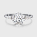 1.0CT~5.0ct Pear cut Lab grown Diamond Cluster Engagement Ring
