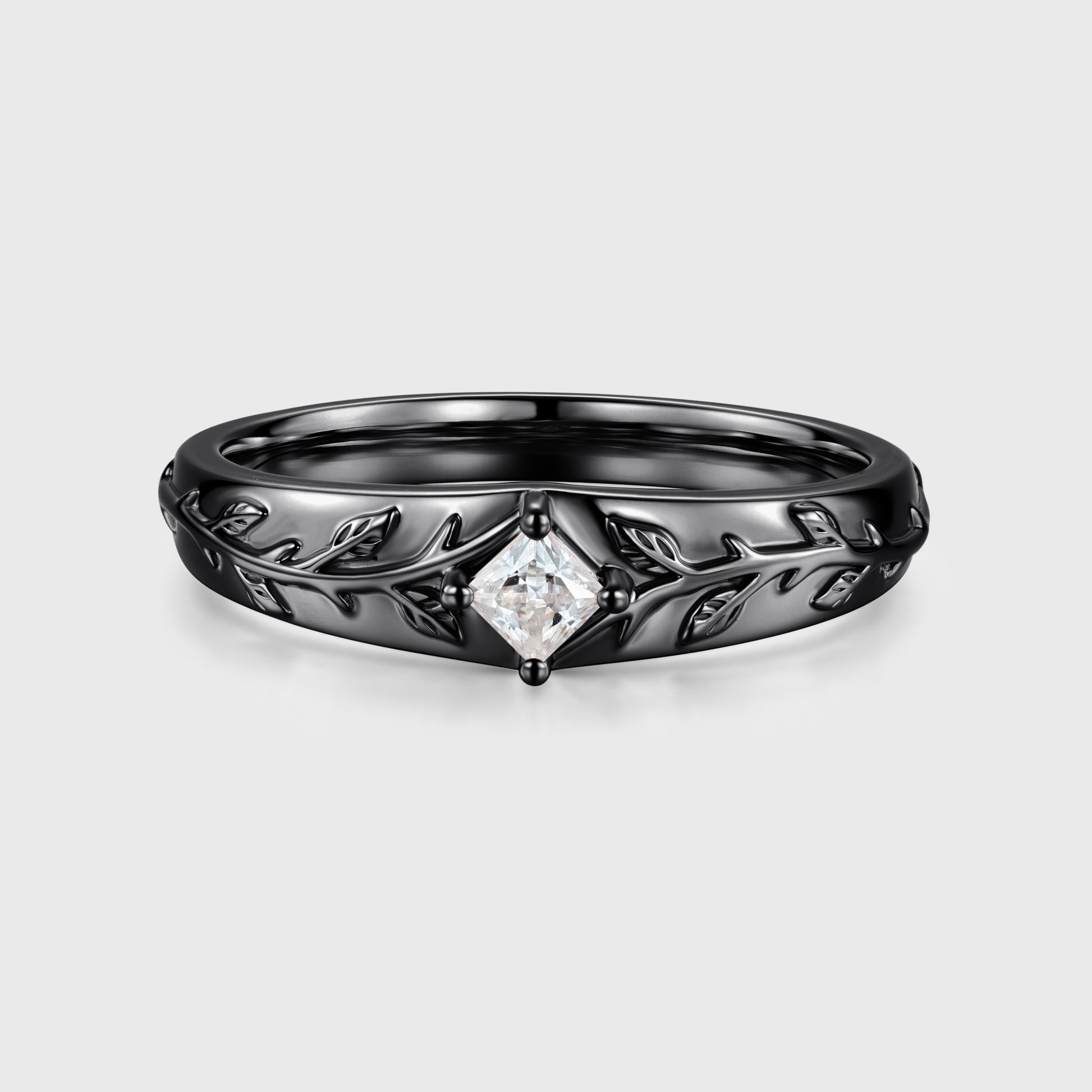Minimalist Men's Moissanite Ring - Sleek Modern Design, Comfort Fit