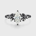Nature Inspired Marquise cut Moissanite Engagement Ring