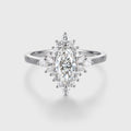 1.0CT~5.0CT Marquise cut Lab grown Diamond Halo Engagement Ring
