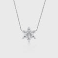 Christmas Snowflake Pendant Necklace with Diamonds