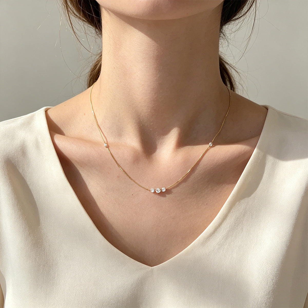 1.0Carat Round Lab grown diamonds Pendant Necklace