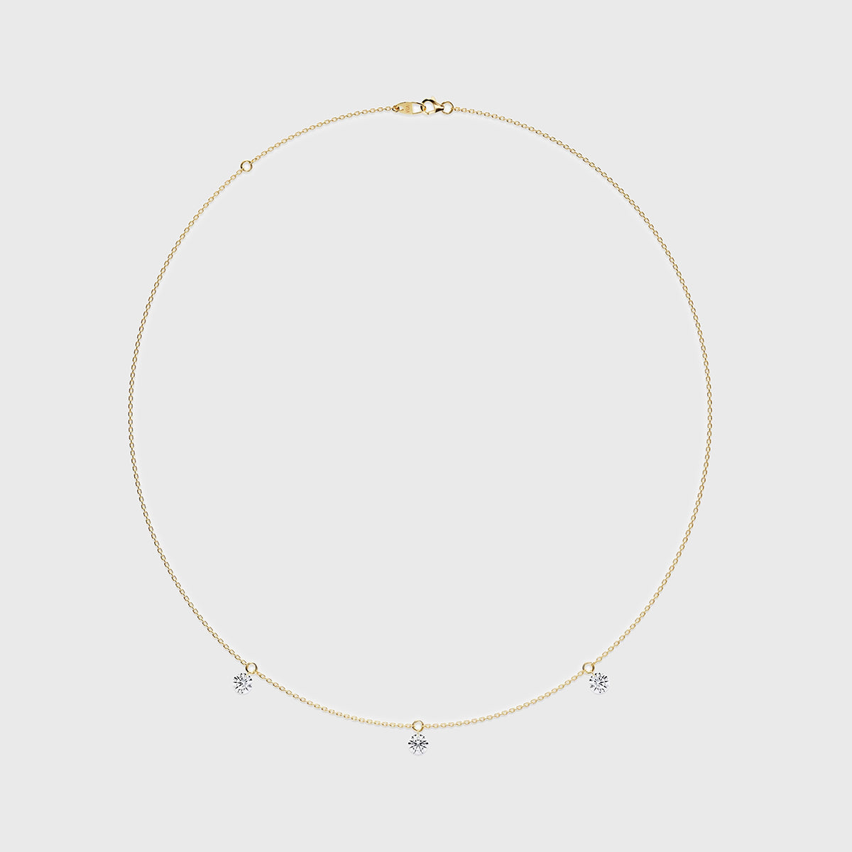Round Lab grown Diamonds Pendant Necklace