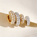Lab grown Diamonds Hold Hoop Earrings Set