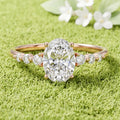 1.0CT~5.0CT Oval Shaped Lab grown Diamond Engagement Ring