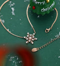 Christmas Snowflake Pendant Necklace with Diamonds