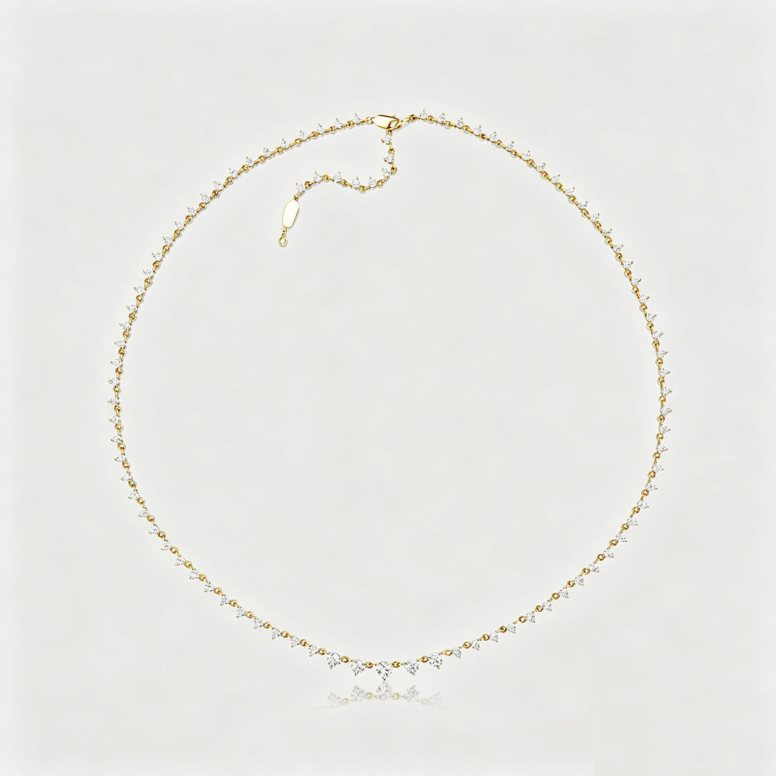 Endless array of graduated Round Lab grown Diamond Pendant Necklace