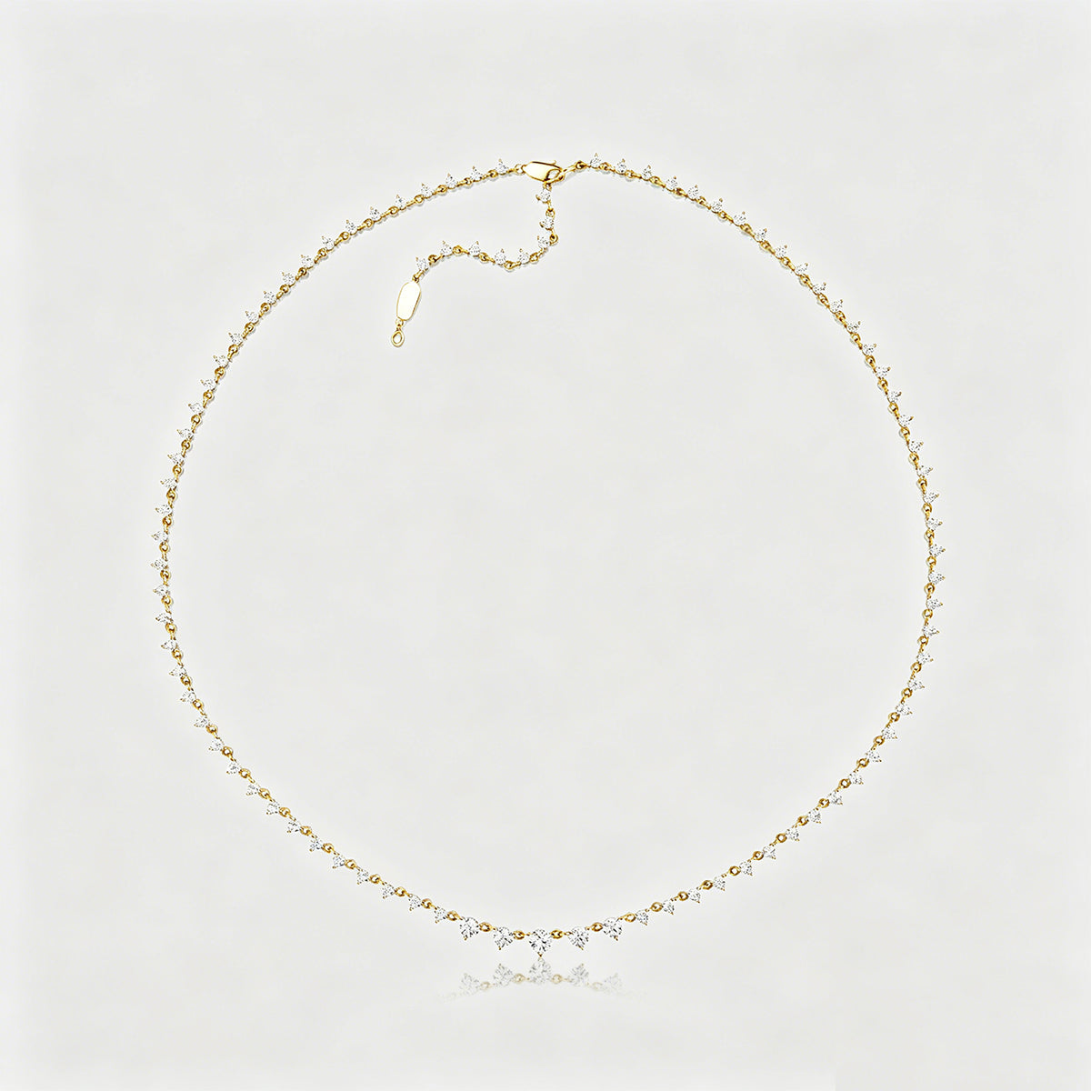Endless array of graduated Round Lab grown Diamond Pendant Necklace