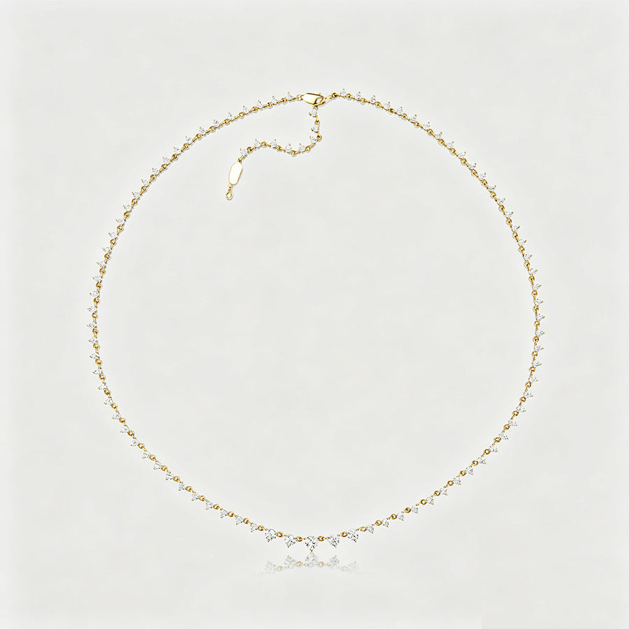 Endless array of graduated Round Lab grown Diamond Pendant Necklace