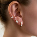 Pear Lab grown Diamonds Hoop Earrings Set