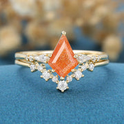 Kite Cut Sunstone Wedding Bridal Set