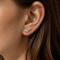Multi Shape Lab grown Diamonds Antique Cluster Drop Earrings Set