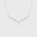 Seven graduated Lab grown Diamonds Pendant Necklace