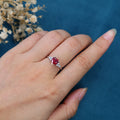 Heart cut Lab Ruby Engagement ring