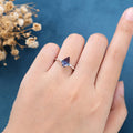 Kite Cut Alexandrite Engagement Ring 