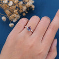 Pear cut Alexandrite | Diamond Engagement ring 