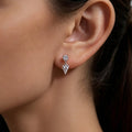 Kite cut Lab grown Diamonds Minimalist Drop Earrings Set